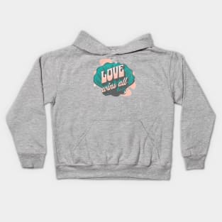 IU love wins all typography uaena | Morcaworks Kids Hoodie